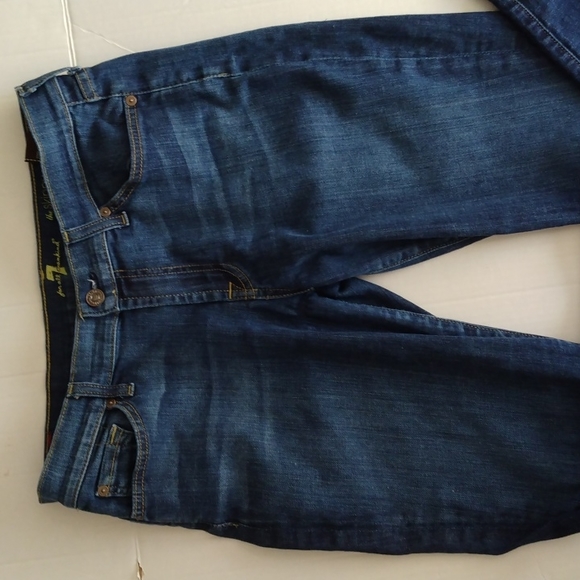 7 For All Mankind Skinny Crop & Roll Jeans - Picture 3 of 14